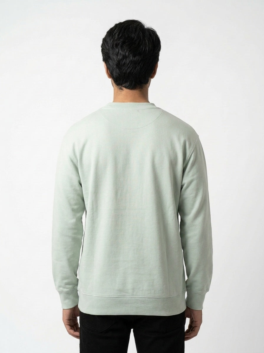 Light Warm Gray Sweatshirt – Poly Viscose Crew Neck | MSW-003