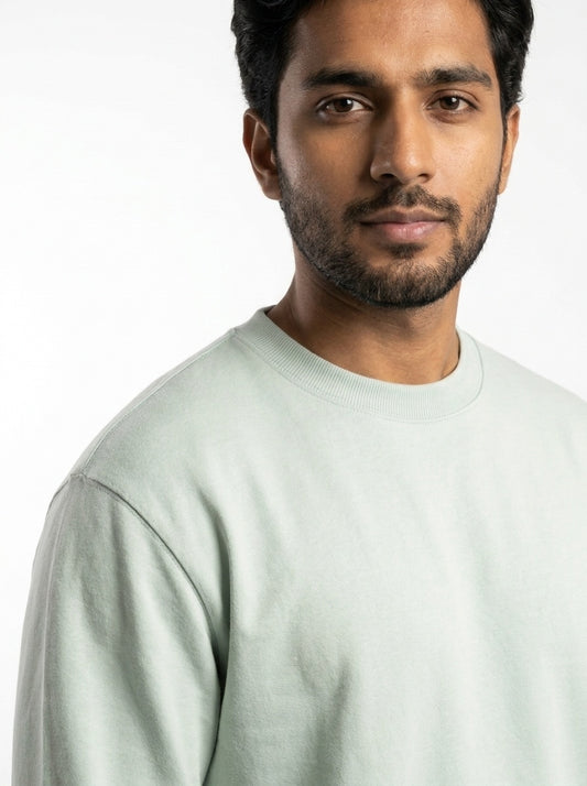 Light Warm Gray Sweatshirt – Poly Viscose Crew Neck | MSW-003