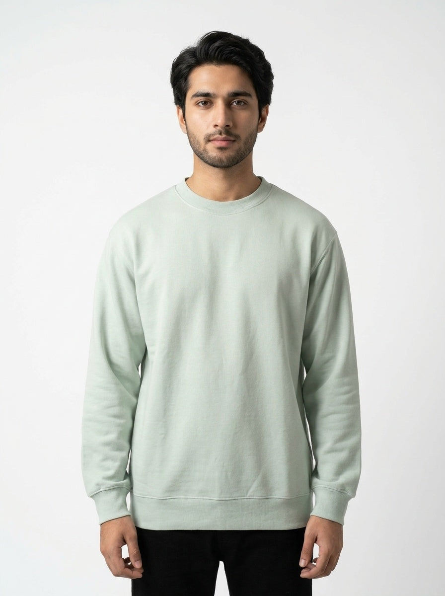 Light Warm Gray Sweatshirt – Poly Viscose Crew Neck | MSW-003