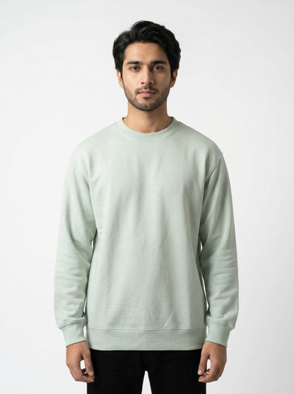 Light Warm Gray Sweatshirt – Poly Viscose Crew Neck | MSW-003