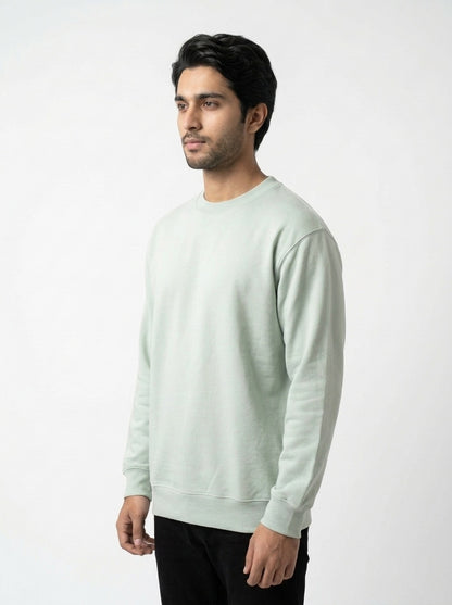 Light Warm Gray Sweatshirt – Poly Viscose Crew Neck | MSW-003