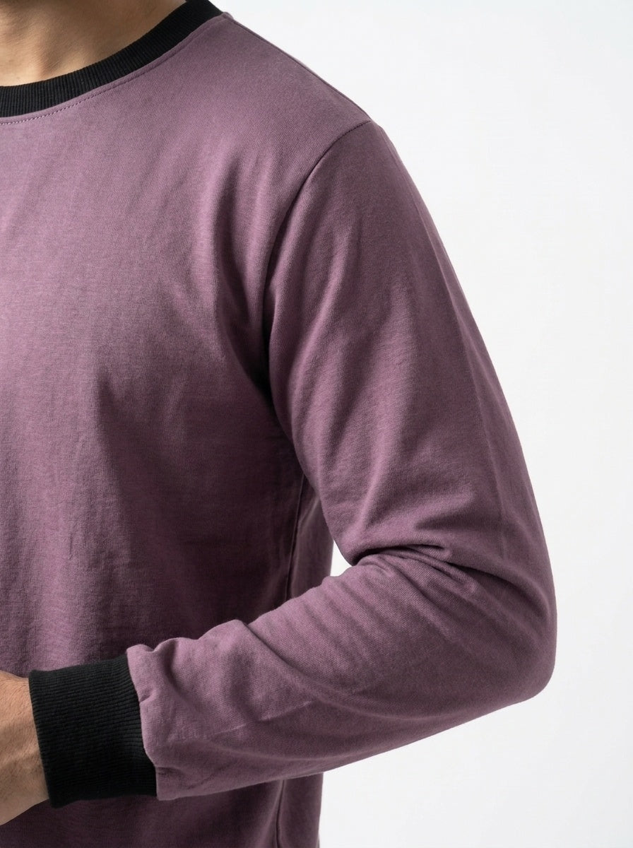 Dusty Purple Fleece Sweatshirt – Classic Crew Neck | MSW-002