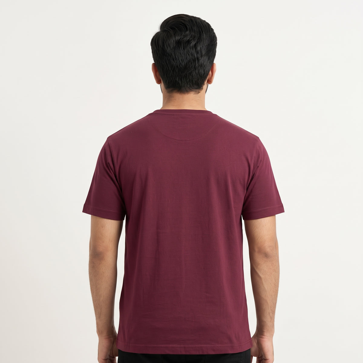 TS-006 Maroon Printed T-Shirt