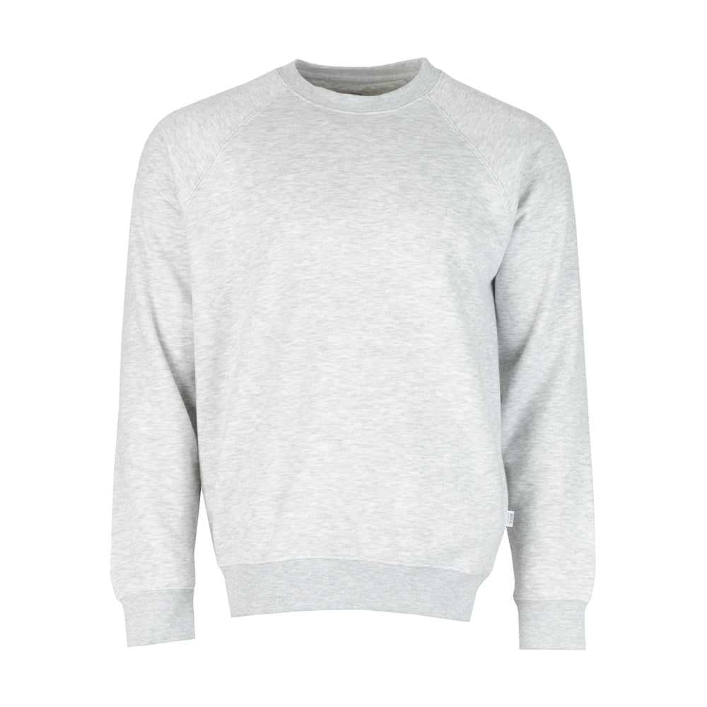 Light Gray Fleece Crew Neck Sweatshirt for Men
