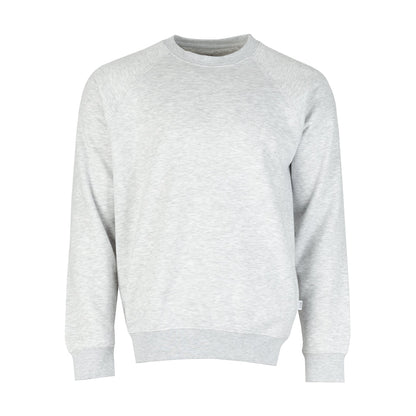 Light Gray Fleece Crew Neck Sweatshirt for Men