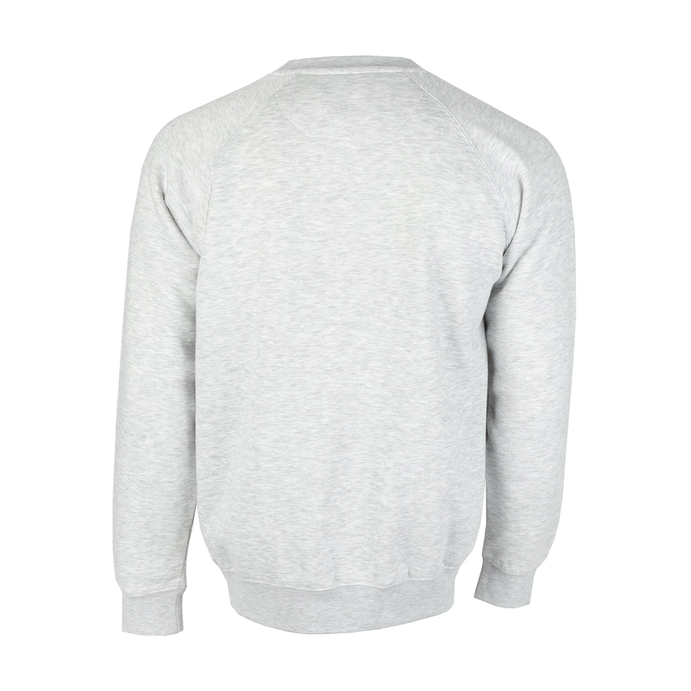 Light Gray Fleece Crew Neck Sweatshirt for Men