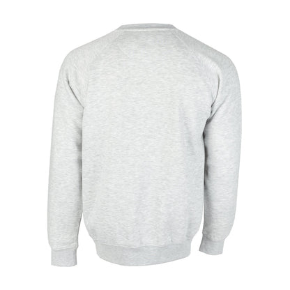 Light Gray Fleece Crew Neck Sweatshirt for Men
