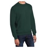 Deep Forest Green Fleece Crew Neck Sweatshirt for Men